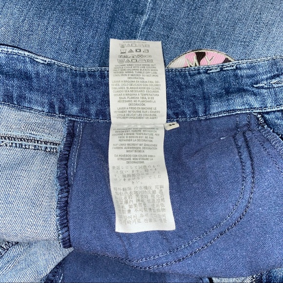 NEW GUESS Patched Denim Skirt 25 - Picture 14 of 16